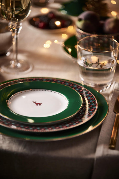 Pip Studio - Love Birds Deer Dark Green - Ontbijtbord - 21cm