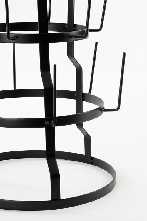 Mica Decorations Mokkenrek - H76 x Ø44 cm - Metaal - Zwart