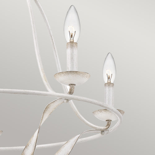 Elstead Quoizel Bradbury Multi Arm Kroonluchter Antiek Wit