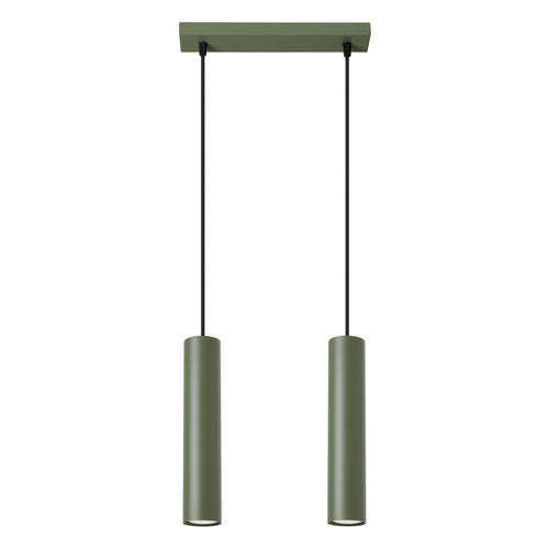 Sollux Lighting Hanglamp LAGOS 2 olijfgroen - 30x6x105cm