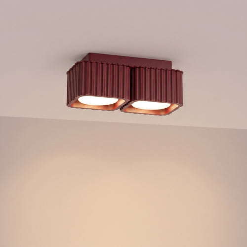 Sollux Lighting Plafondlamp RIFF 2 bordeaux Gx53 - 20,5x10x8cm