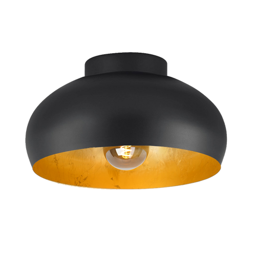 EGLO plafondlamp Mogano 2 - e27 - ø28 cm - zwart/bladgoud - vtwonen shop