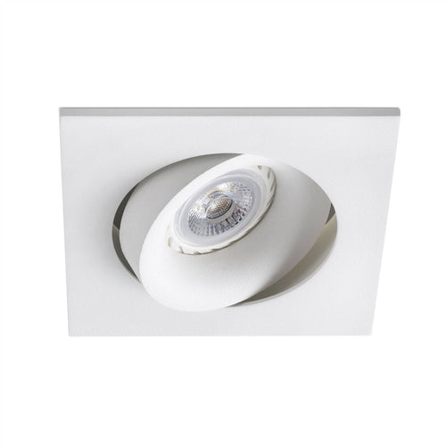 Faro Arg - 1 licht vierkante kantelbare inbouwspot wit, GU10