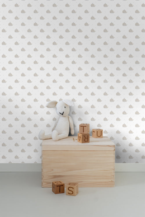 Sanders & Sanders behang walvissen bruin en wit - 53 cm x 10 m - 640565