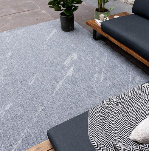 Buitenkleed Marble - Grijs/wit - dubbelzijdig - EVA Interior - 160 x 230 cm