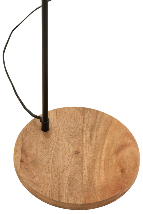 J-Line vloerlamp Evy - ijzer/hout - zwart/naturel - vtwonen shop