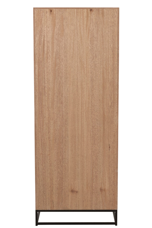 J-Line kast Hoog Zigzag - hout/metaal - naturel/zwart - vtwonen shop