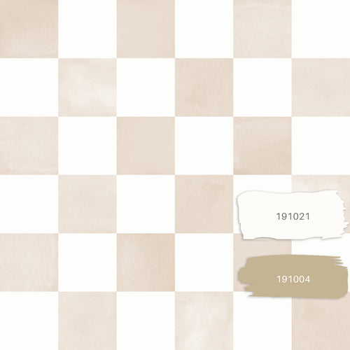 ESTAhome behang geblokt motief beige en wit - 53 cm x 10.05 m - 131291 - vtwonen shop