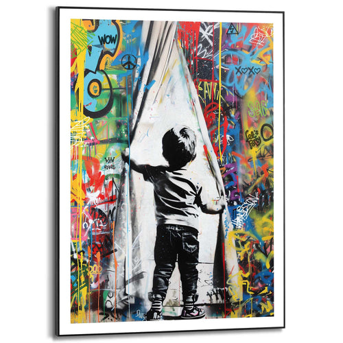 Reinders schilderij Grafitti Gordijn - 70x50cm