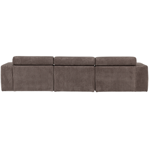 WOOOD chaise longue bank links Novi - Ribstof - Grijsbruin - vtwonen shop