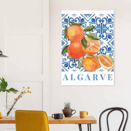 Artfulprints Poster met Lijst Fruits - Oranges in the Algarve   - 30x40 cm - Meerkleurig
