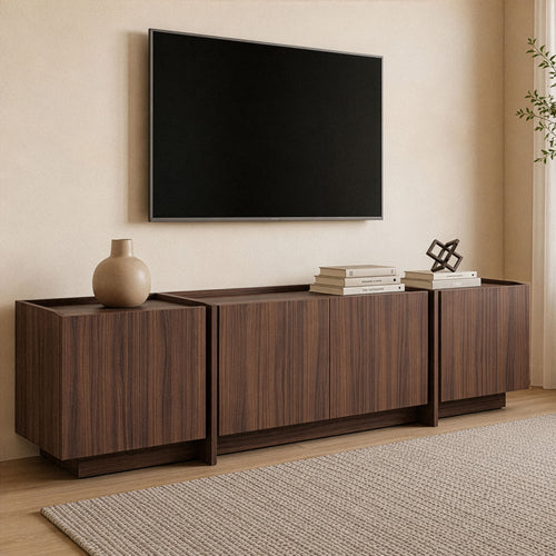 Calicosy - TV-meubel ARVEN - beige 180x90x75 cm