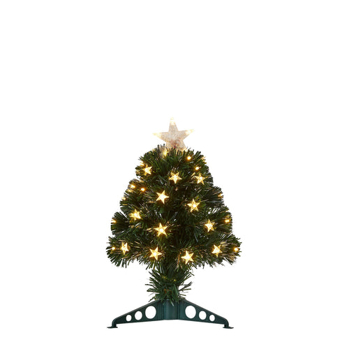 Luca Lighting Mercury Kunstkerstboom met Fibre Optic Verlichting - H45 x Ø25 cm - Groen