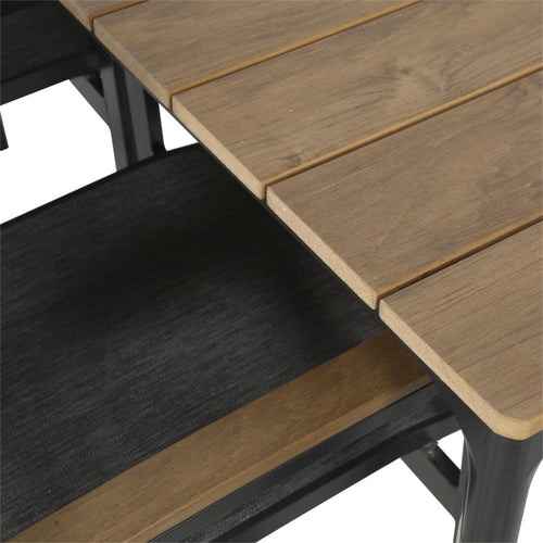 Lesli Living tuintafel Arezzo - zwart - 200x90x74cm