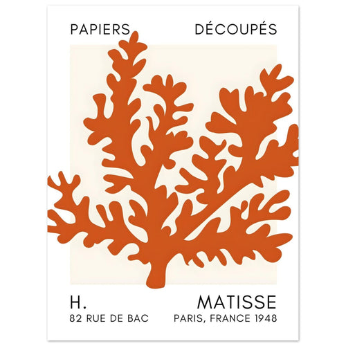 Artfulprints  Matisse – Aqua bloom orange   poster 30x40 cm - vtwonen shop
