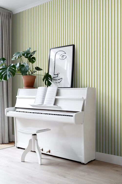 ESTAhome behang strepen groen en blauw - 50 x 900 cm - 131955