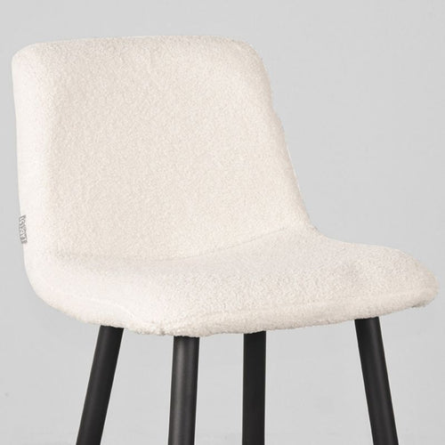 LABEL51 Barkruk Jep - Ivoor Teddy - Zithoogte 65cm - Set van 2