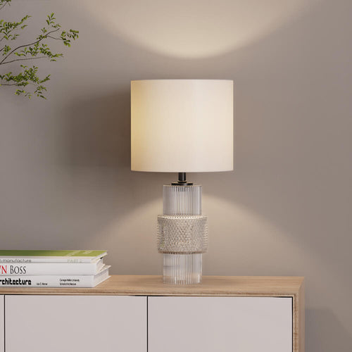 HOME DELUXE Grote tafellamp van glas YUKI - Transparant