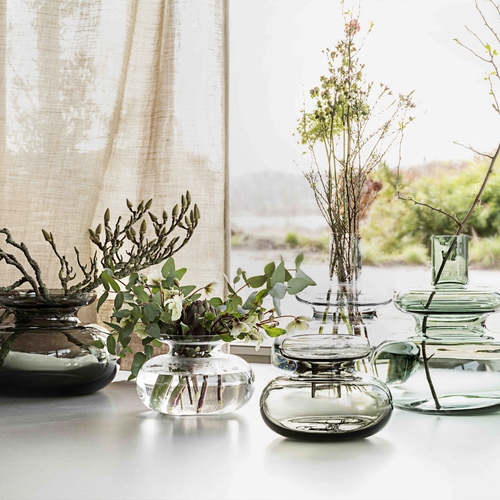 Zone Denmark Inu Ronde Glazen Vaas - 25 x 23 cm - vtwonen shop