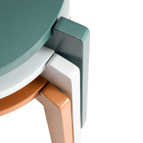 Hübsch kruk Always - mdf/eikenfineer/eikenhout - ø45xh42cm