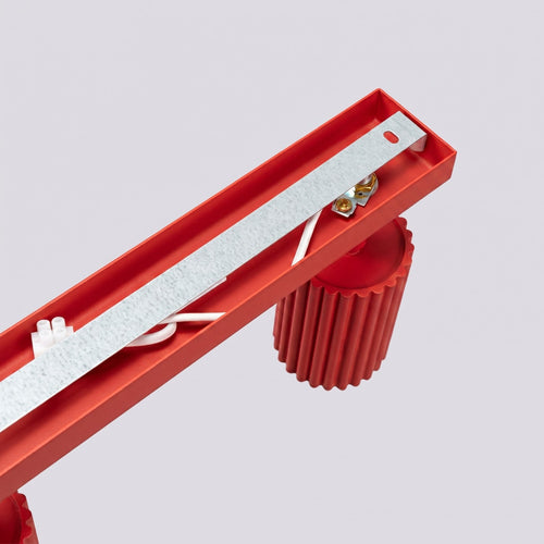 Sollux Lighting Plafondlamp KARBON 3L rood - 45x6,5x16,5cm