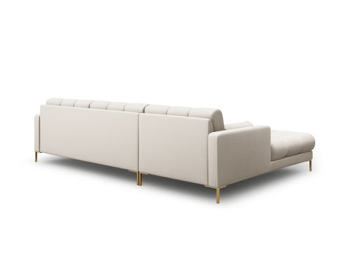 Cosmopolitan Design linker hoekbank Bali 5-zits, structurele stof, beige - 185x293x75cm