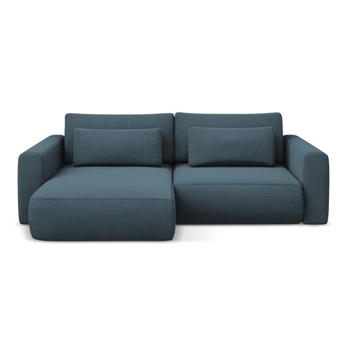 LaMiaSofa hoekbank links Perugia - textuurstof - jeans - 240x149x82