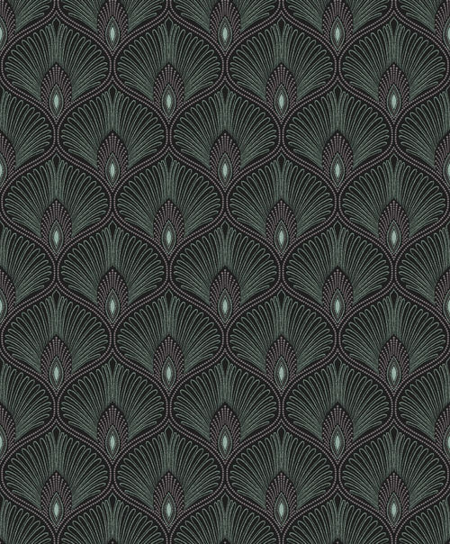 Masureel behang art deco motief zwart - 53 cm x 10.05 m - 632120 - vtwonen shop