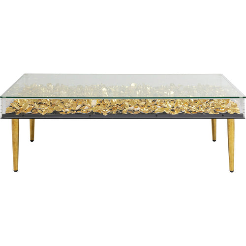 Kare Design Salontafel Gouden Bloemen 120x60cm - vtwonen shop