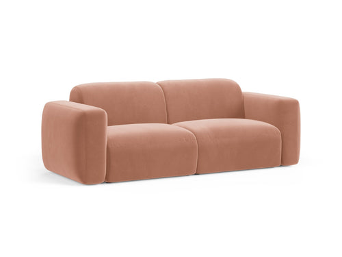 Cosmopolitan Design Modulaire bank Strino 3-zits, flueel roze - 98x220x78cm