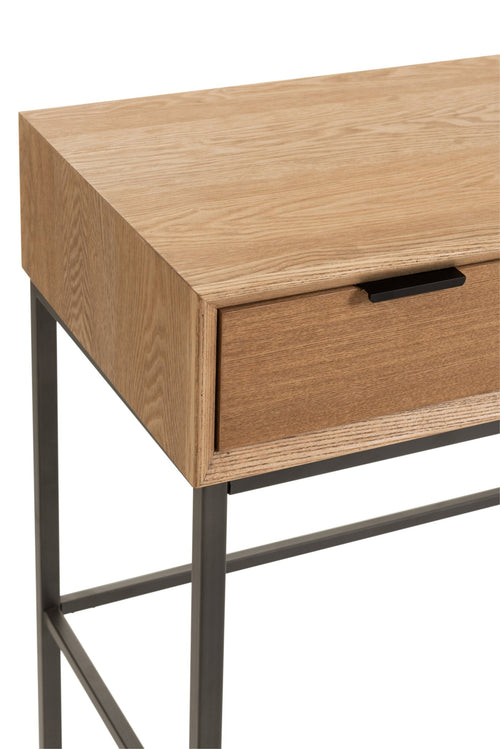 J-Line console 3 Laden - hout/metaal - naturel