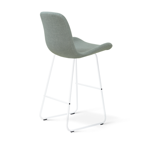 Nolon Nino-Fé barkruk saliegroen - wit onderstel - 75 cm - vtwonen shop