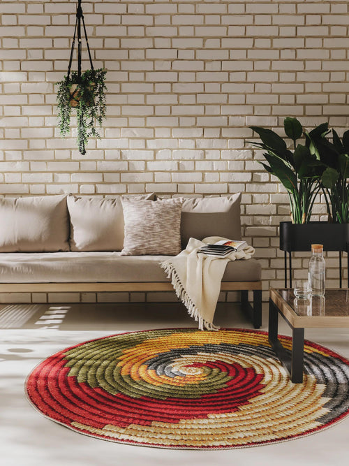 benuta binnen- en buitenkleed Kenya - veelkleurig - ø 160 cm