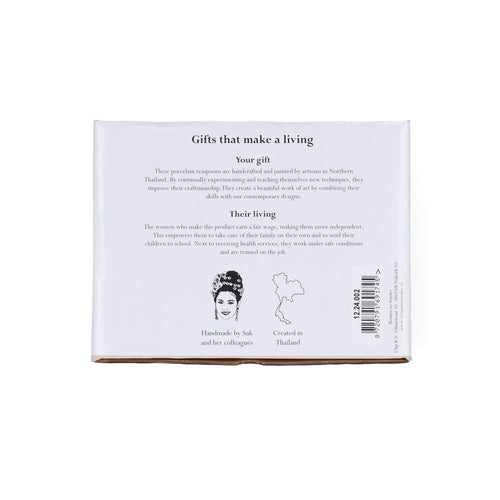 Return to Sender Lepels 15 cm keramiek - blauw - Set van 4