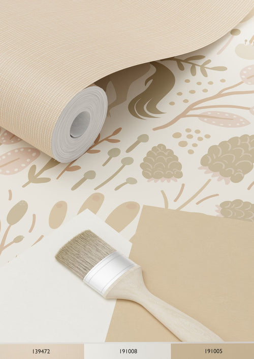 ESTAhome behang unicorns beige en terracotta roze - 53 cm x 10.05 m - 139806