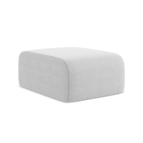 LaMiaSofa Poef Cervo - bouclé - zilver - 72x94x42