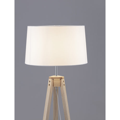 Nova Luce LE ROY Statief vloerlamp naturel wit E27 1x12W