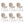 Furnhouse eetkamerstoel Sofia - Beige - Stof (Bouclé) - Set van 6