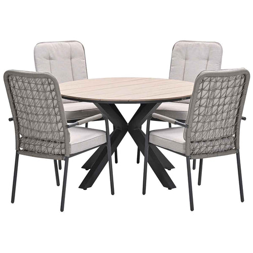 Garden Impressions tuinset Aleria - Tulli - taupe - Ø122x75 cm - 5-delig - vtwonen shop