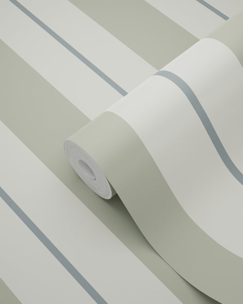 ESTAhome behang strepen vergrijsd groen en blauw - 50 x 900 cm - 132153
