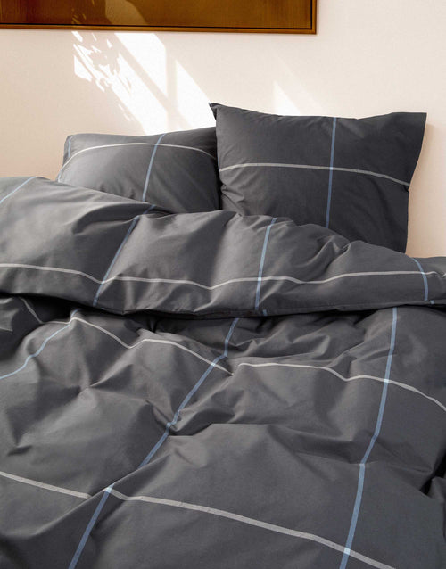 Marc O'Polo Suvie dekbedovertrek - Lits-Jumeaux - 240x200/220 cm - Antraciet