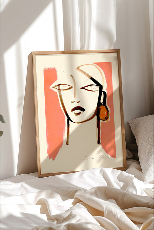 LouLou Avenue - Potrait with Earring - PSTR studio Kunst Poster - vtwonen shop