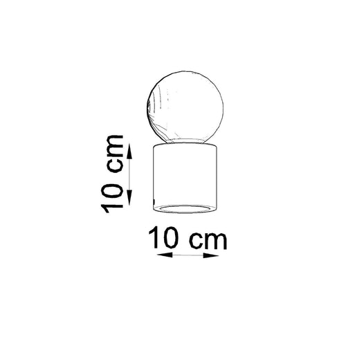 Sollux Lighting Tafellamp SALGADO hout - 10x10x10cm