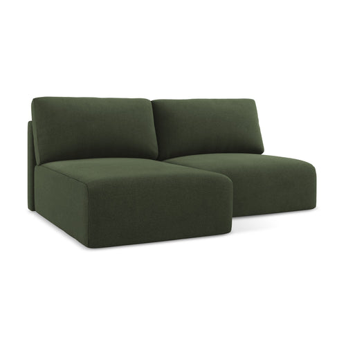 LaMiaSofa hoekbank links Ostia - textuurstof - olijf - 210x149x79