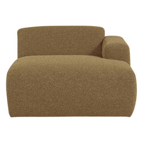 WOOOD chaise longue bank rechts Mojo Base - Bouclé - Geelbruin - 74x112x162