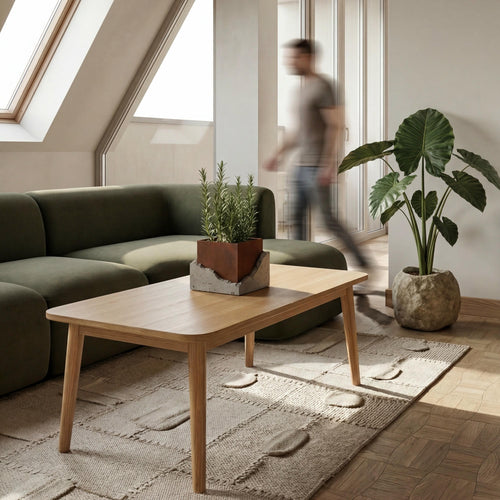 Furnhouse salontafel Nyborg - Natuurlijk eikenhout - 70x125x52