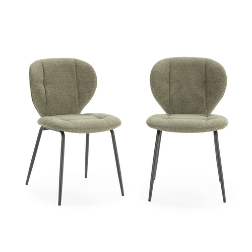 Calicosy - MAORI Set van 2 stoelen - Groen - 48,5x50x48 cm