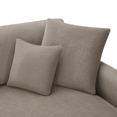 Furnhouse chaise longue bank links Maggie - Taupe - Stof - 95x290x90