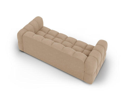 Cosmopolitan Design Modulaire bank Sky 4-zits, flueel, zand - 102x244x70cm