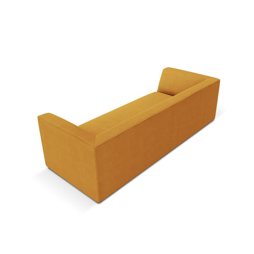 Cosmopolitan Design - Bank Siena 3-zits, structurele stof geel - 92x232x69cm
